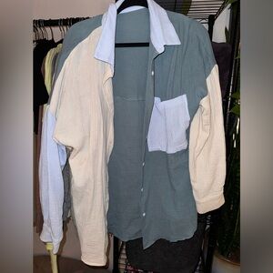 “Dokotoo” Multi-Color Button Down Shirt